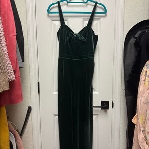 Abercrombie & Fitch Emerald Velvet Maxi Pants